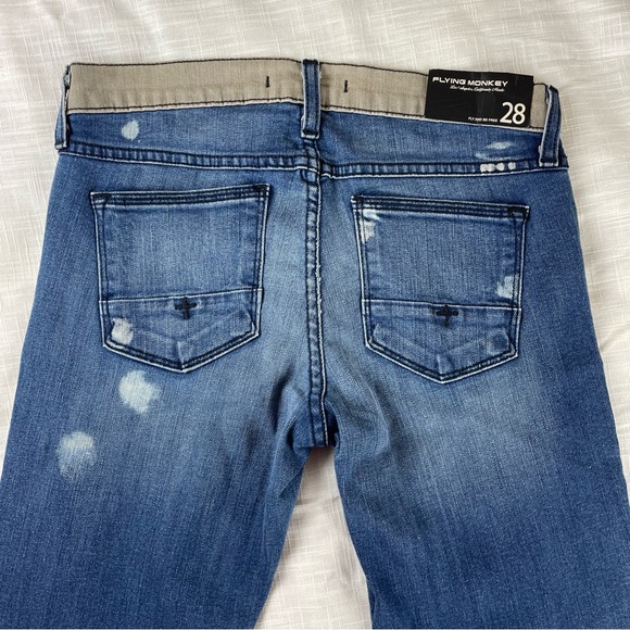 FLYING MONKEY DISTRESSED JEANS Size 28 - Picture 2 of 12
